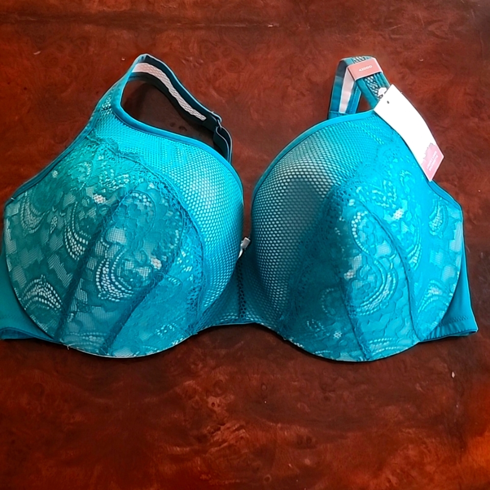 Cacique Lace Bra in Turquoise - 42DDD